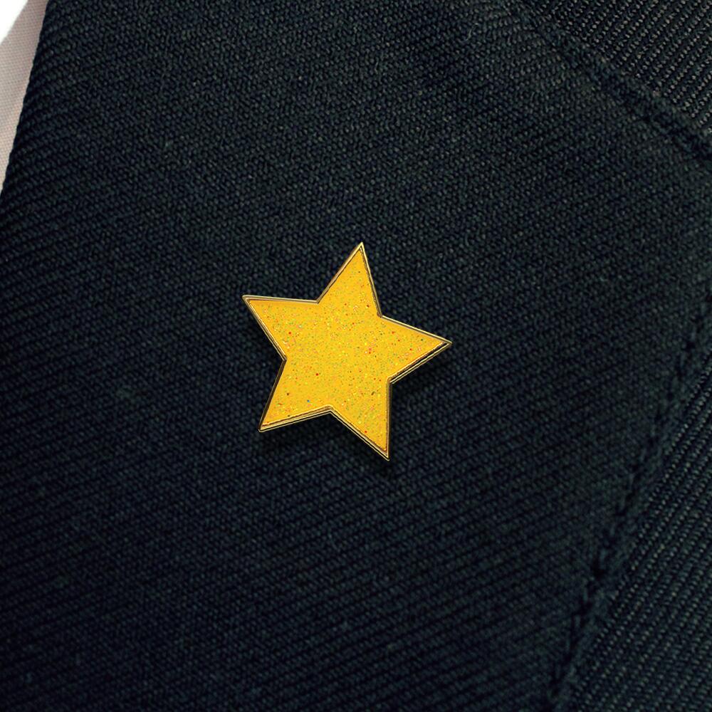 GLITTER STAR enael badge (pack of 5) - Image 6