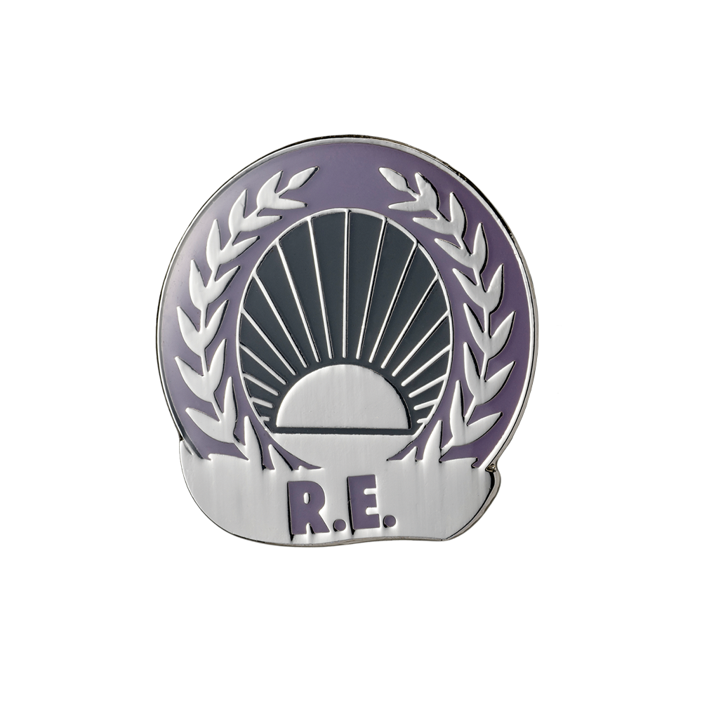R.E. Enamel badges (pack of 5)