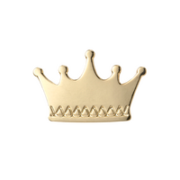 Gold crown enamel badge