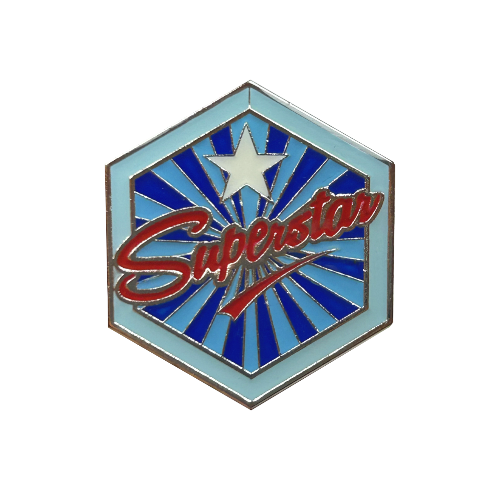 Superstar - retro badge (pack of 5)