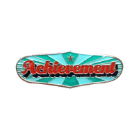 ACHIEVEMENT - retro badge (pack of 5)