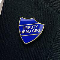 DEPUTY HEAD GIRL shield badge (pack of 5)