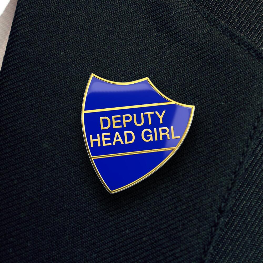 DEPUTY HEAD GIRL shield badge (pack of 5)