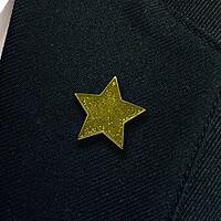 GLITTER STAR enael badge (pack of 5)
