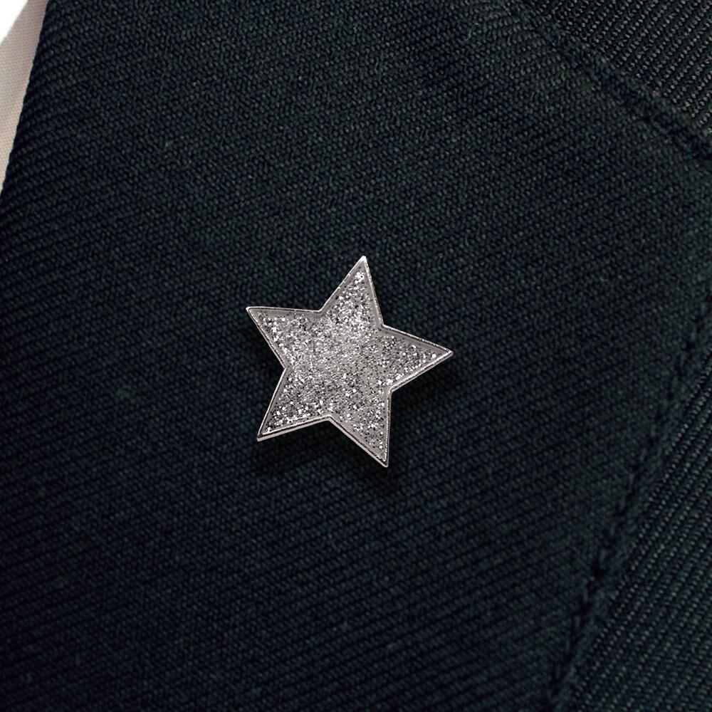 GLITTER STAR enael badge (pack of 5) - Image 2