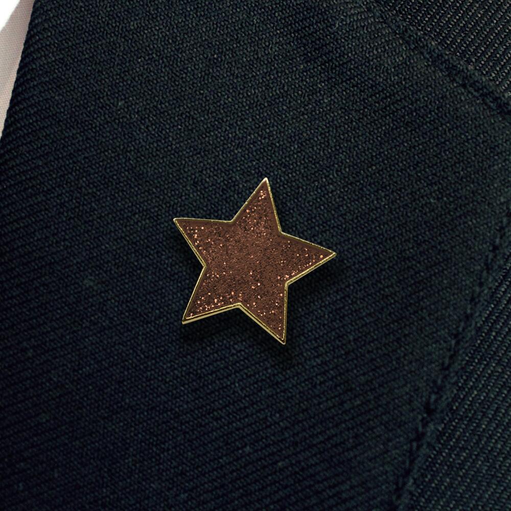 GLITTER STAR enael badge (pack of 5) - Image 3