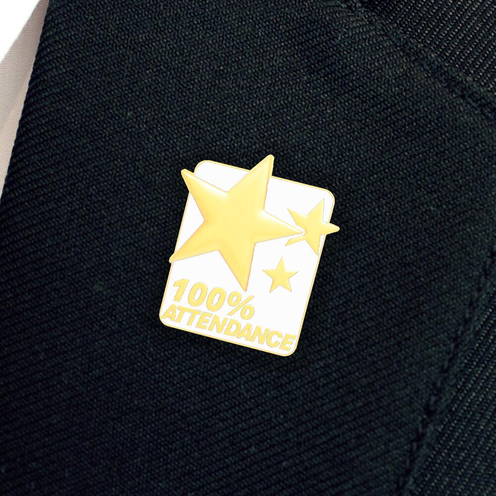 100% ATTENDANCE enamel badge (pack of 5) - Image 28