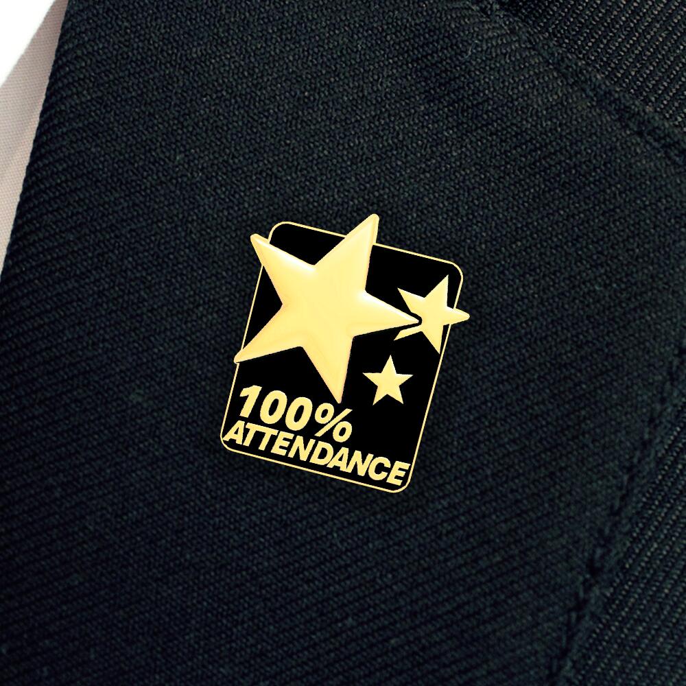 100% ATTENDANCE enamel badge (pack of 5) - Image 29