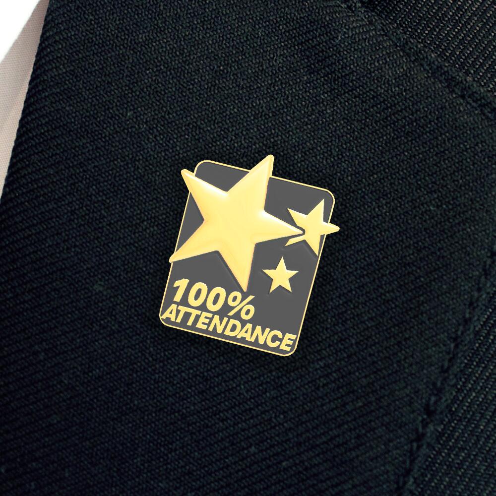 100% ATTENDANCE enamel badge (pack of 5) - Image 30