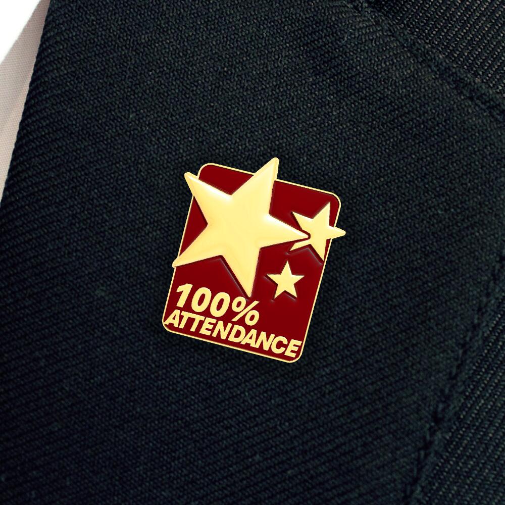 100% ATTENDANCE enamel badge (pack of 5) - Image 31