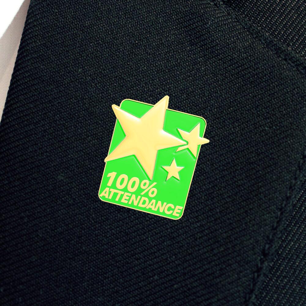 100% ATTENDANCE enamel badge (pack of 5) - Image 35