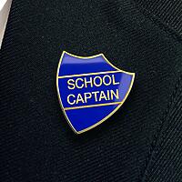 SCHOOL CAPTAIN shield badge (pack of 5)