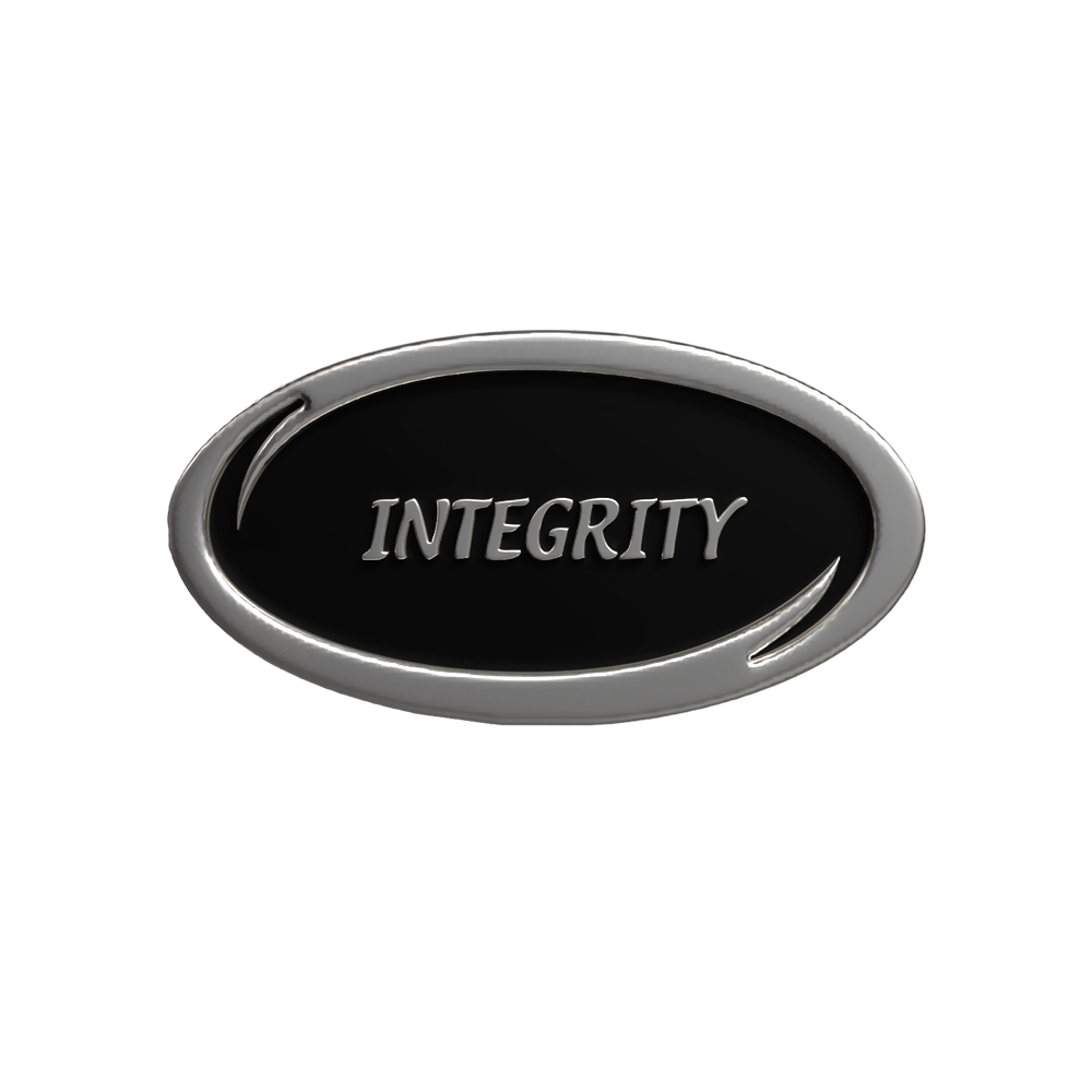 Integrity 'Values' enamel badge