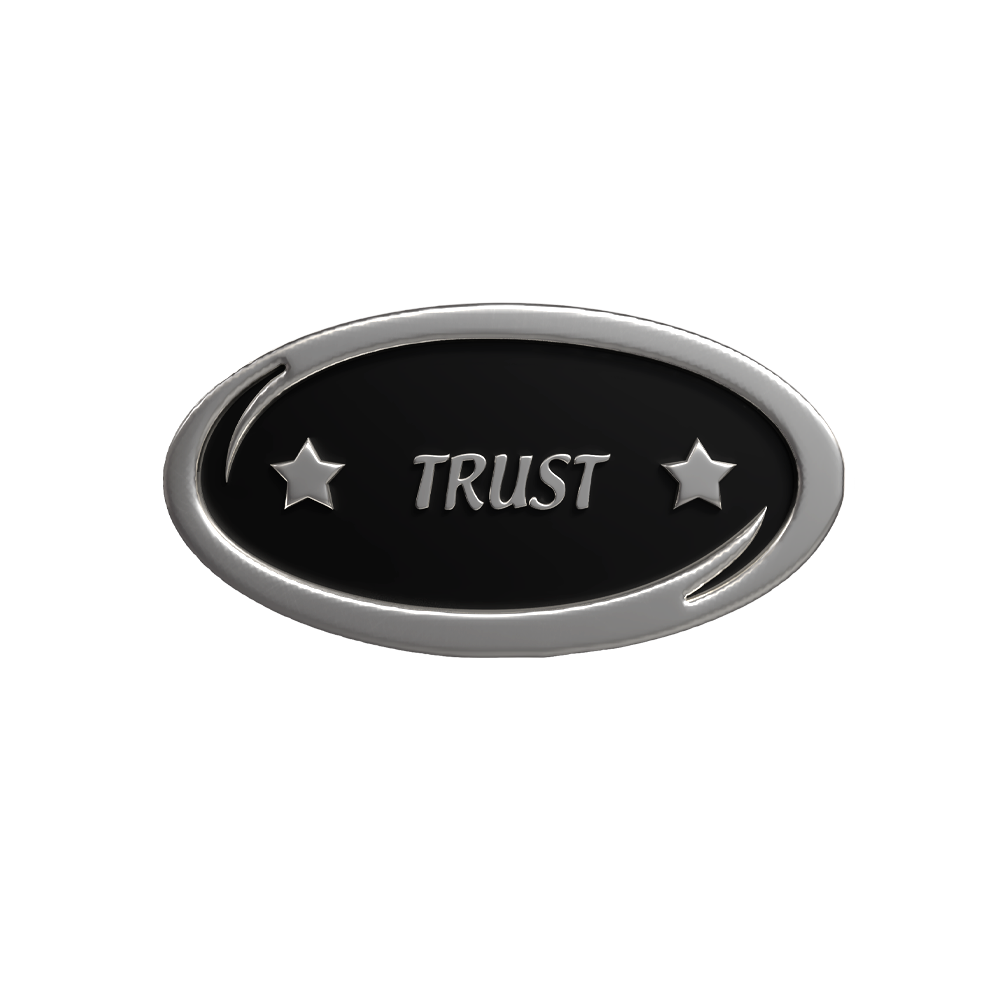 Trust 'Values' enamel badge