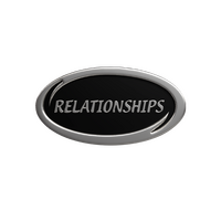 Relationships 'Values' enamel badge