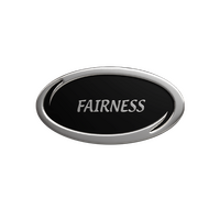 Fairness 'Values' enamel badge