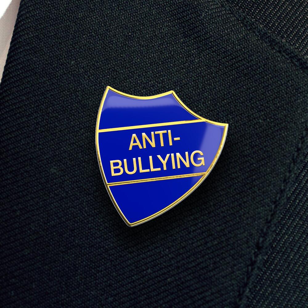 ANTI-BULLYING shield badge (pack of 5)