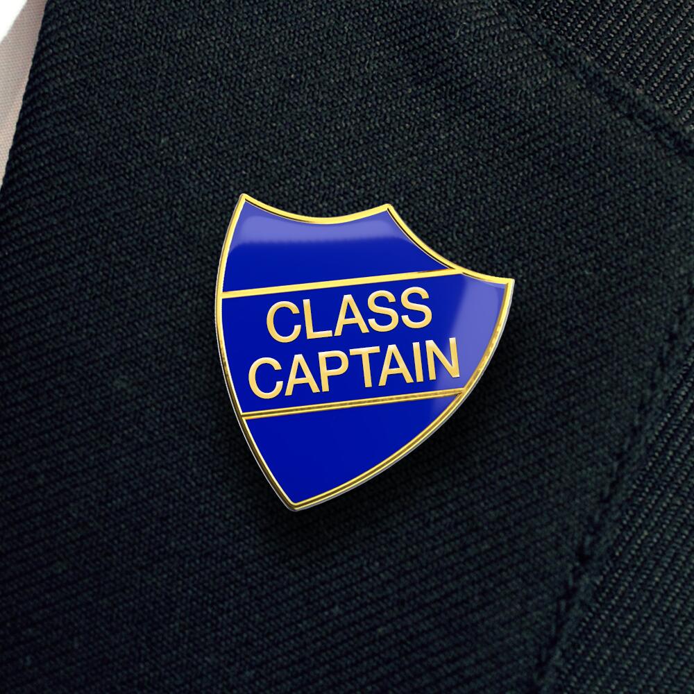 CLASS CAPTAIN shield badge (pack of 5)