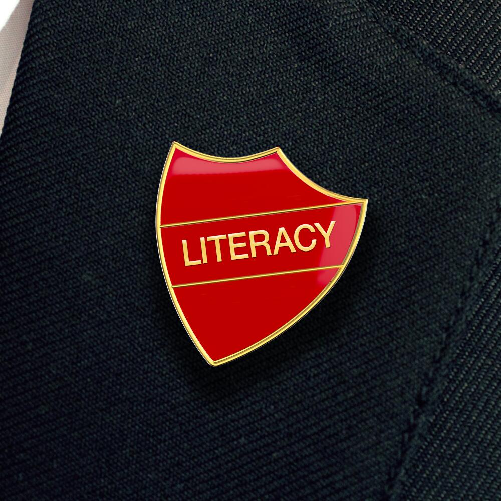 LITERACY shield badge (Pack of 5) - Image 2