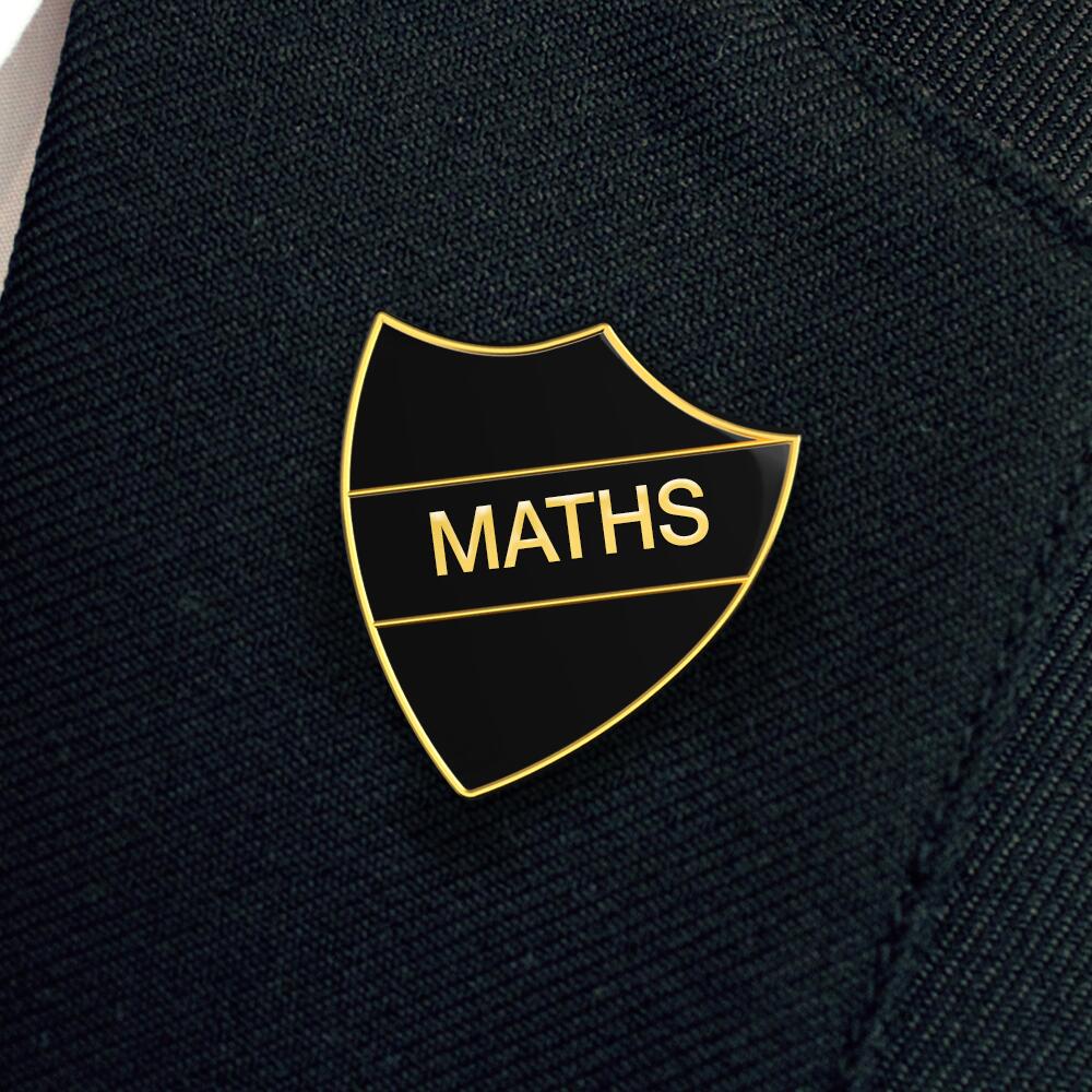 MATHS shield badge (Pack of 5) - Image 5