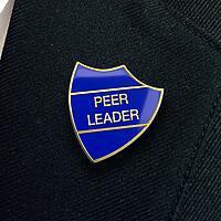 PEER LEADER shield badge (Pack of 5)