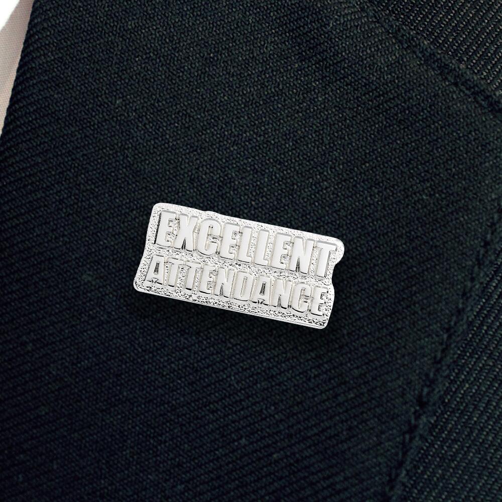 Excellent attendance shaped enamel badge - Image 2