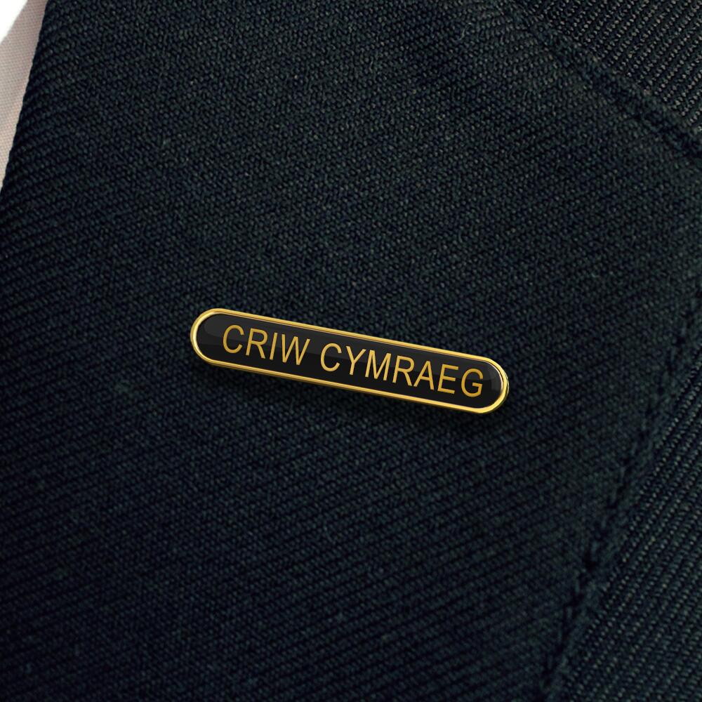 CRIW CYMRAEG Badge Black (pack of 5) - Image 2