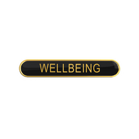 WELLBEING Badge Black (pack of 5)