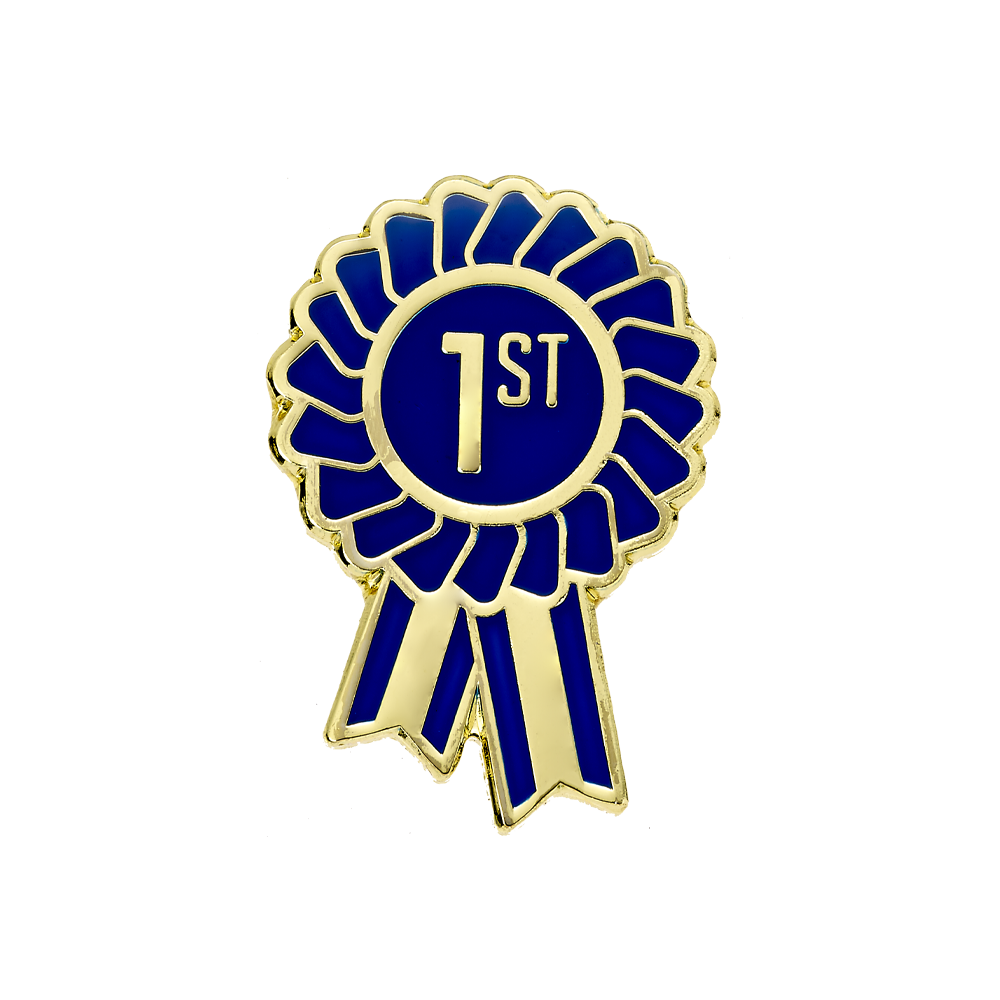 1st Rosette Enamel badges (pack of 5)