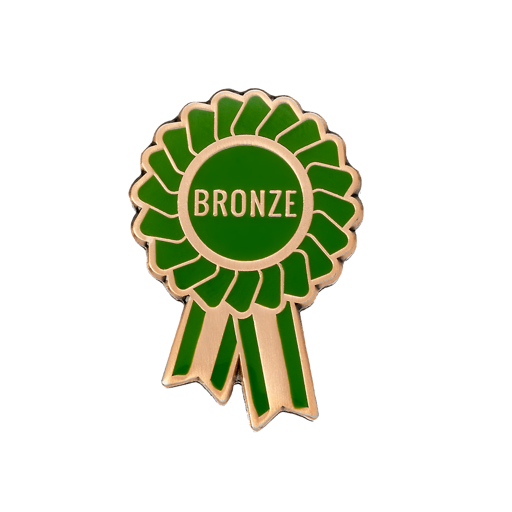 Bronze Rosette Enamel badges
