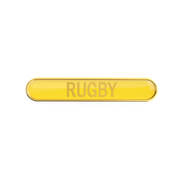 RUGBY badge yellow (pack of 5)