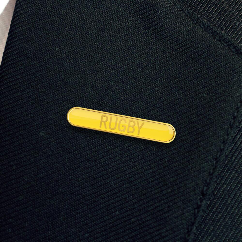 RUGBY badge yellow (pack of 5) - Image 2