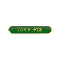TASK FORCE badge green (pack of 5)