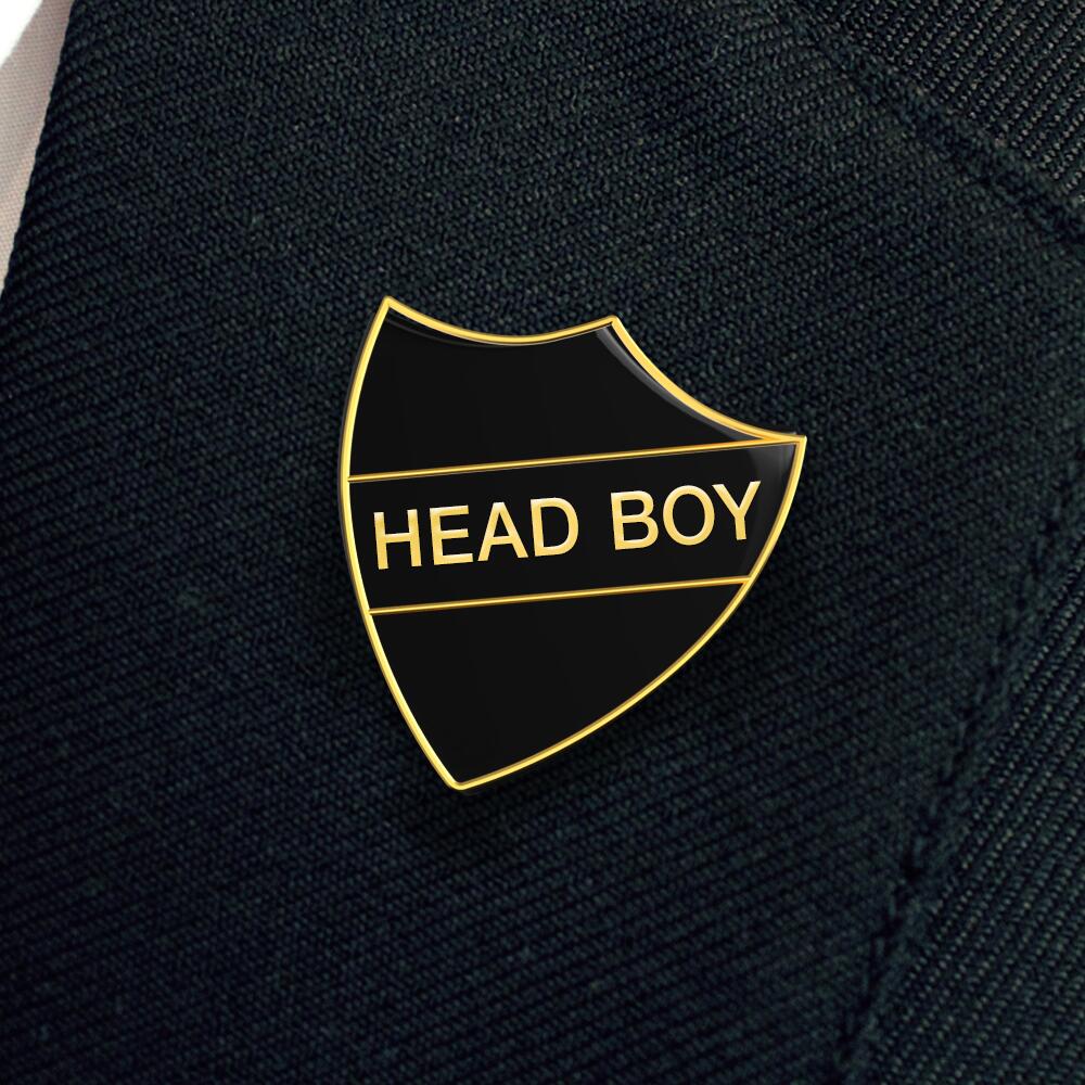 HEAD BOY black and gold badge (pack of 5) - Image 2